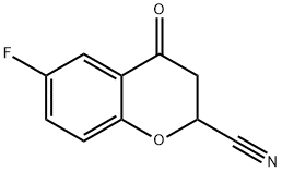 2H-1-Benzopyran-2-carbonitrile, 6-fluoro-3,4-dihydro-4-oxo- Struktur