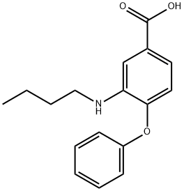 Benzoic acid, 3-(butylamino)-4-phenoxy- Struktur