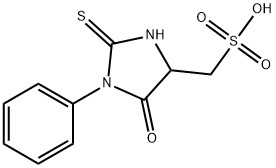 (5-oxo-1-phenyl-2-sulfanylideneimidazolidin-4-yl)methanesulfonic acid Struktur