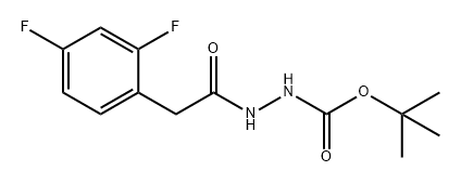 Hydrazinecarboxylic acid, 2-[2-(2,4-difluorophenyl)acetyl]-, 1,1-dimethylethyl ester Struktur