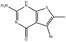 2-Amino-5-bromo-6-methylthieno[2,3-d]pyrimidin-4(1H)-one Struktur