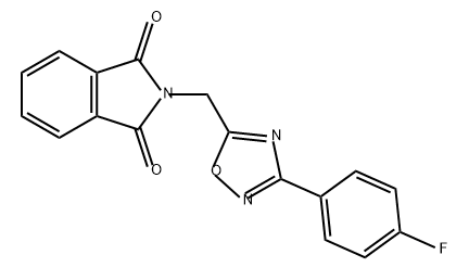 1H-Isoindole-1,3(2H)-dione, 2-[[3-(4-fluorophenyl)-1,2,4-oxadiazol-5-yl]methyl]- Struktur