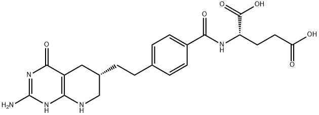 L-Glutamic acid, N-[4-[2-[(6S)-2-amino-1,4,5,6,7,8-hexahydro-4-oxopyrido[2,3-d]pyrimidin-6-yl]ethyl]benzoyl]- (9CI) Struktur