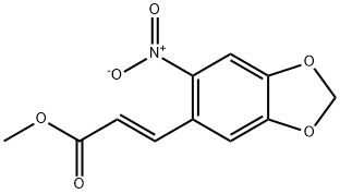 2-Propenoic acid, 3-(6-nitro-1,3-benzodioxol-5-yl)-, methyl ester, (2E)- Struktur