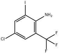 Benzenamine, 4-chloro-2-iodo-6-(trifluoromethyl)- Struktur