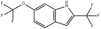 6-(Trifluoromethoxy)-2-(trifluoromethyl)-1H-indole Struktur