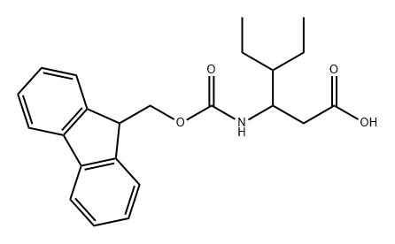 Hexanoic acid, 4-ethyl-3-[[(9H-fluoren-9-ylmethoxy)carbonyl]amino]- Struktur