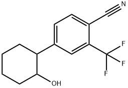 Benzonitrile, 4-(2-hydroxycyclohexyl)-2-(trifluoromethyl)- Struktur