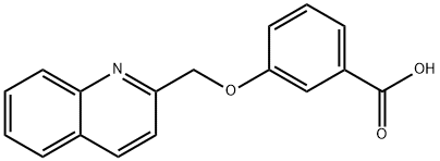 Benzoic acid, 3-(2-quinolinylmethoxy)- Struktur