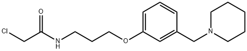 Acetamide, 2-chloro-N-[3-[3-(1-piperidinylmethyl)phenoxy]propyl]- Struktur