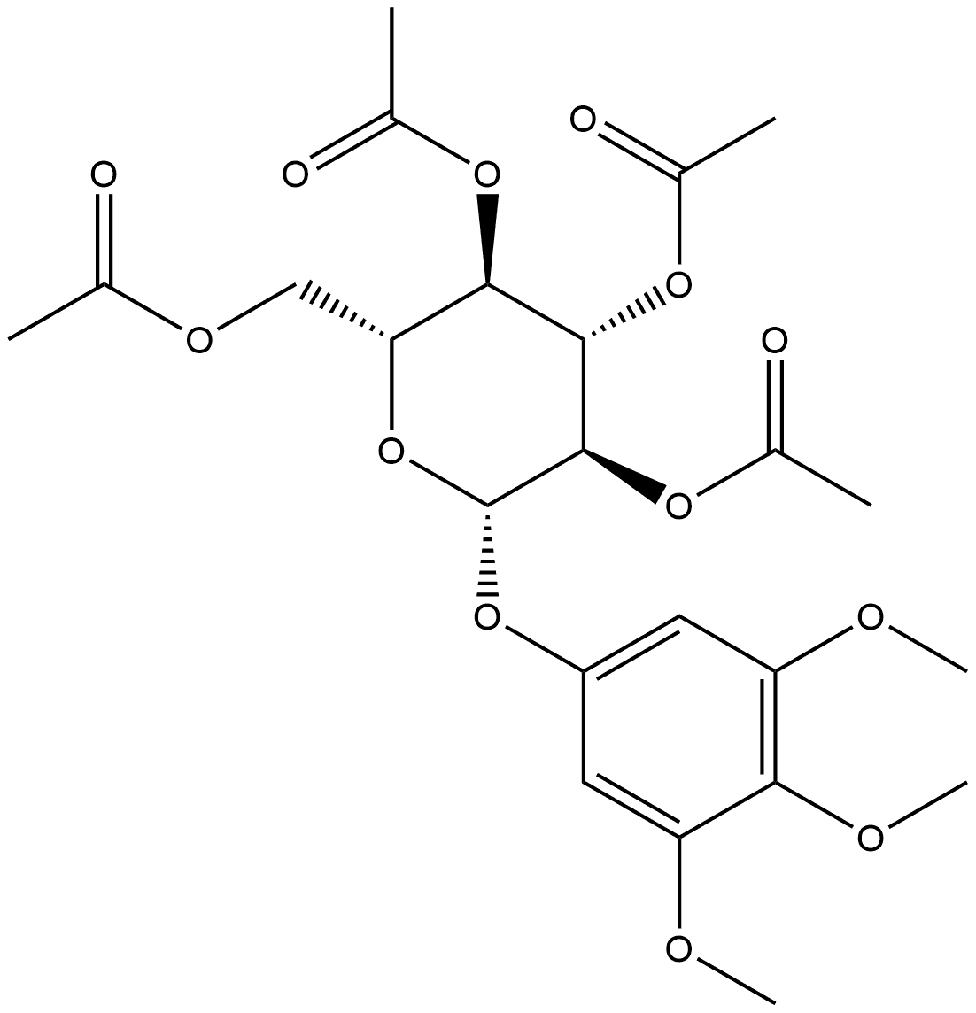 β-D-Glucopyranoside, 3,4,5-trimethoxyphenyl, tetraacetate (9CI) Struktur