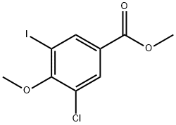 Benzoic acid, 3-chloro-5-iodo-4-methoxy-, methyl ester Struktur