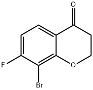 4H-1-Benzopyran-4-one, 8-bromo-7-fluoro-2,3-dihydro- Struktur