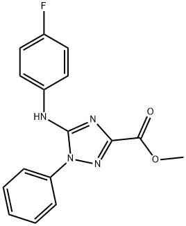 1H-1,2,4-Triazole-3-carboxylic acid, 5-[(4-fluorophenyl)amino]-1-phenyl-, methyl ester