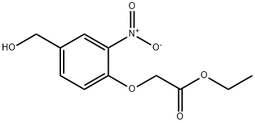 Ethyl 2-[4-(hydroxymethyl)-2-nitrophenoxy]acetate Struktur