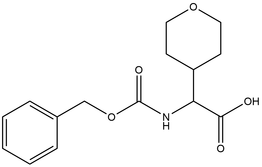 2H-Pyran-4-acetic acid, tetrahydro-α-[[(phenylmethoxy)carbonyl]amino]- Struktur