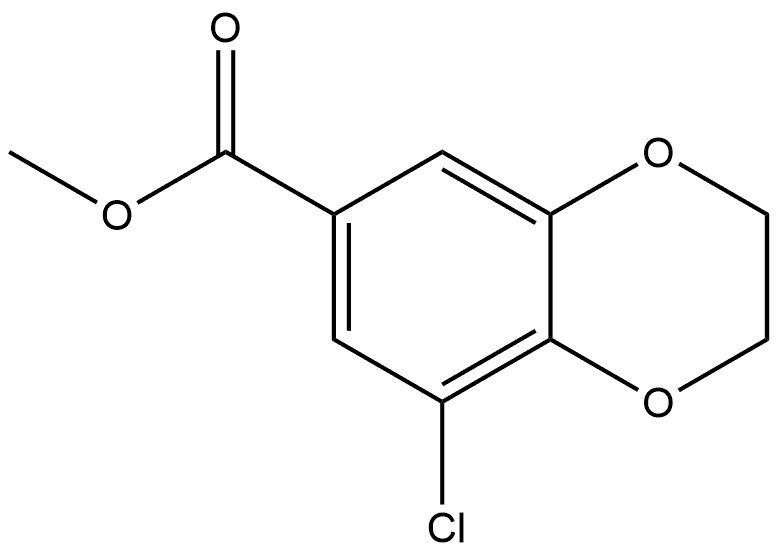 methyl 8-chloro-2,3-dihydrobenzo[b][1,4]dioxine-6-carboxylate Struktur