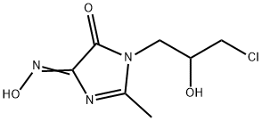 1H-Imidazole-4,5-dione, 1-(3-chloro-2-hydroxypropyl)-2-methyl-, 4-oxime Struktur