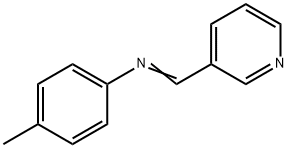 Benzenamine, 4-methyl-N-(3-pyridinylmethylene)- Struktur