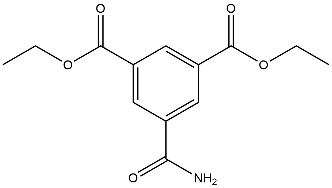 1,3-Diethyl 5-(aminocarbonyl)-1,3-benzenedicarboxylate Struktur