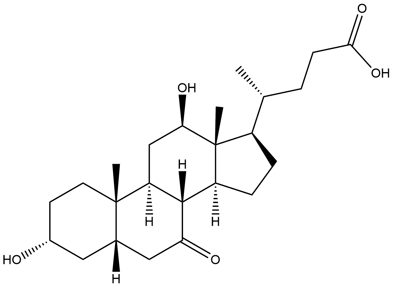 Cholan-24-oic acid, 3,12-dihydroxy-7-oxo-, (3α,5β,12β)- Struktur