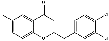 4H-1-Benzopyran-4-one, 2-[(3,4-dichlorophenyl)methyl]-6-fluoro-2,3-dihydro-