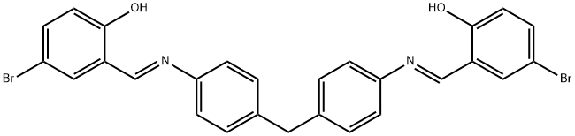 2,2'-[methylenebis(4,1-phenylenenitrilomethylylidene)]bis(4-bromophenol) Struktur