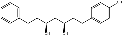 (3R,5R)-1-(4-Hydroxyphenyl)-7-phenylheptane-3,5-diol Struktur