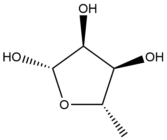 β-L-Ribofuranose, 5-deoxy- Struktur