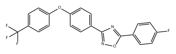 1,2,4-Oxadiazole, 5-(4-fluorophenyl)-3-[4-[4-(trifluoromethyl)phenoxy]phenyl]- Struktur