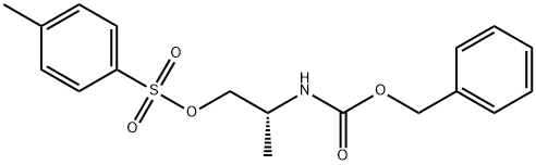 Carbamic acid, N-[(1R)-1-methyl-2-[[(4-methylphenyl)sulfonyl]oxy]ethyl]-, phenylmethyl ester Struktur