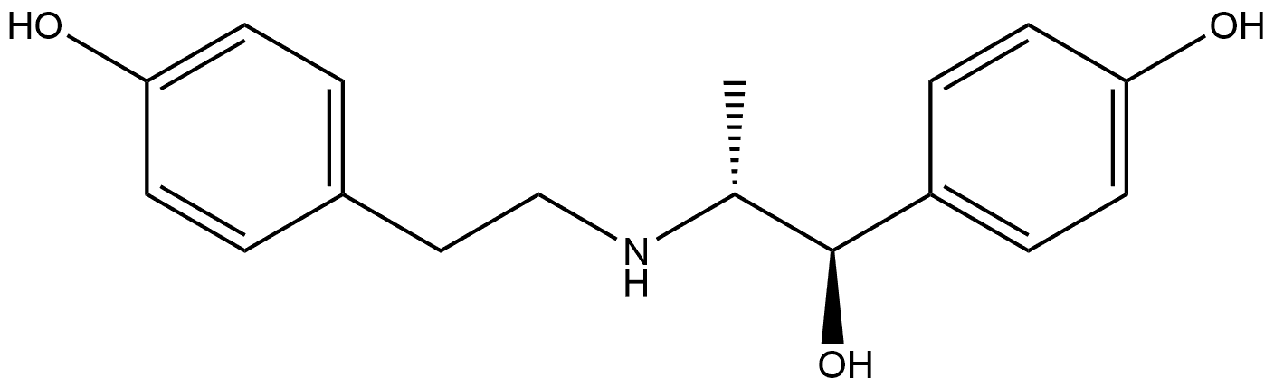 Benzenemethanol, 4-hydroxy-α-[1-[[2-(4-hydroxyphenyl)ethyl]amino]ethyl]-, (R*,R*)- (9CI) Struktur