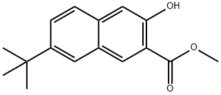 2-Naphthalenecarboxylic acid, 7-(1,1-dimethylethyl)-3-hydroxy-, methyl ester Struktur