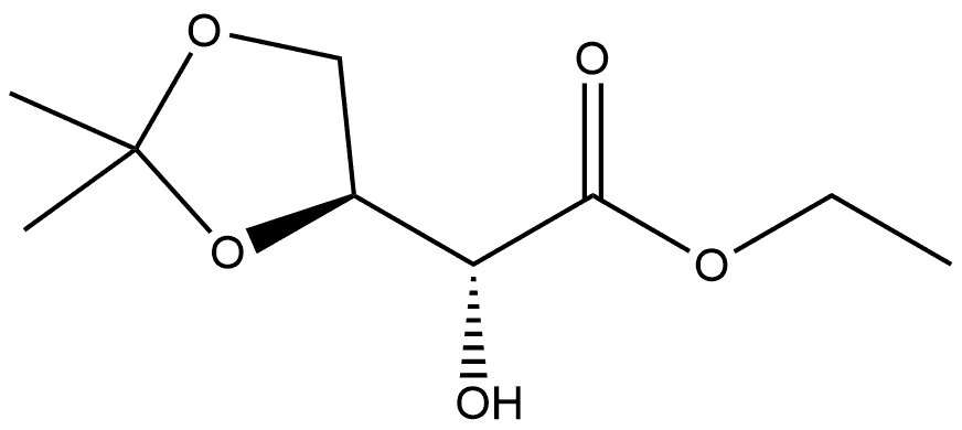 1,3-Dioxolane-4-acetic acid, α-hydroxy-2,2-dimethyl-, ethyl ester, (αR,4S)-