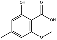 Benzoic acid, 2-hydroxy-6-methoxy-4-methyl- Struktur