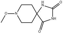 1,3,8-Triazaspiro[4.5]decane-2,4-dione, 8-methoxy- Struktur