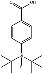 Benzoic acid, 4-[bis(1,1-dimethylethyl)fluorosilyl]- Struktur