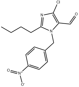 1H-Imidazole-5-carboxaldehyde, 2-butyl-4-chloro-1-[(4-nitrophenyl)methyl]- Struktur