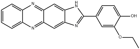 2-ethoxy-4-{2,9,13,15-tetraazatetracyclo[8.7.0.0^{3,8}.0^{12,16}]heptadeca-1,3(8),4,6,9,11,13,16-octaen-14-yl}phenol Struktur