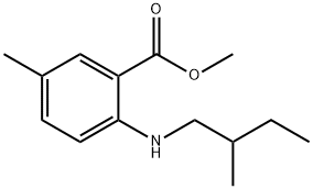 methyl 5-methyl-2-(2-methylbutylamino)benzoate Struktur