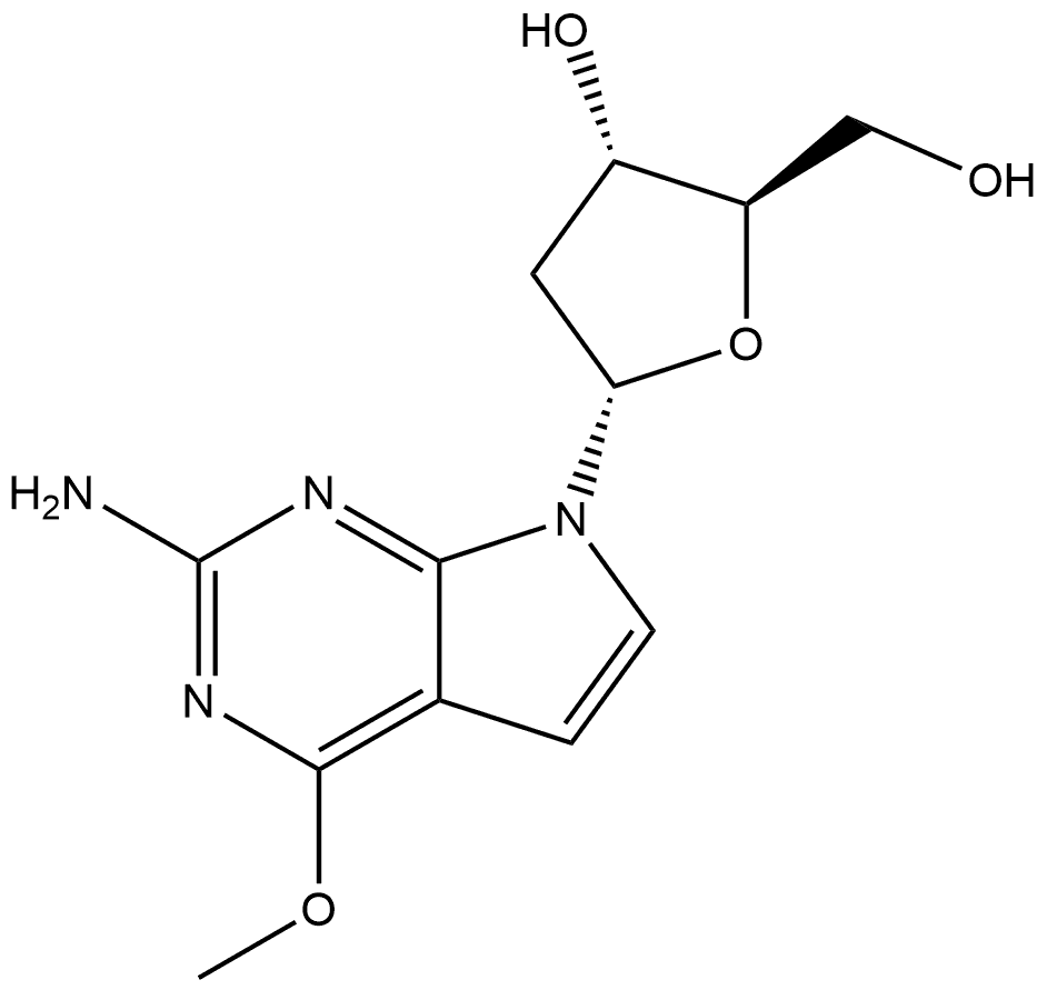 7H-Pyrrolo[2,3-d]pyrimidin-2-amine, 7-(2-deoxy-α-D-erythro-pentofuranosyl)-4-methoxy-