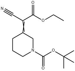 N-Boc-3-(1-cyano-2-ethoxy-2-oxoethylidene)-1-piperidine, 1159982-26-9, 結(jié)構式