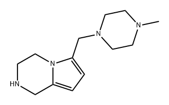 Pyrrolo[1,2-a]pyrazine, 1,2,3,4-tetrahydro-6-[(4-methyl-1-piperazinyl)methyl]- Struktur