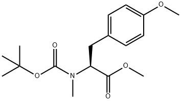 L-Tyrosine, N-[(1,1-dimethylethoxy)carbonyl]-N,O-dimethyl-, methyl ester Struktur