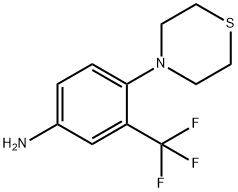 Benzenamine, 4-(4-thiomorpholinyl)-3-(trifluoromethyl)- Struktur