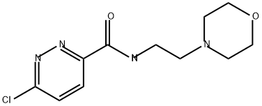 3-Pyridazinecarboxamide, 6-chloro-N-[2-(4-morpholinyl)ethyl]- Struktur