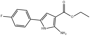 1H-Pyrrole-3-carboxylic acid, 2-amino-5-(4-fluorophenyl)-, ethyl ester Struktur