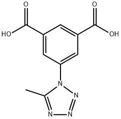 5-(5-Methyl-1H-tetrazol-1-yl)-1,3-benzenedicarboxylic acid Struktur