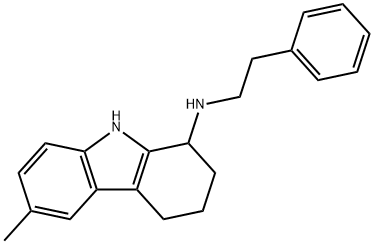 1H-Carbazol-1-amine, 2,3,4,9-tetrahydro-6-methyl-N-(2-phenylethyl)- Struktur