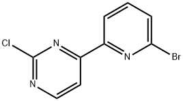 Pyrimidine, 4-(6-bromo-2-pyridinyl)-2-chloro- Struktur